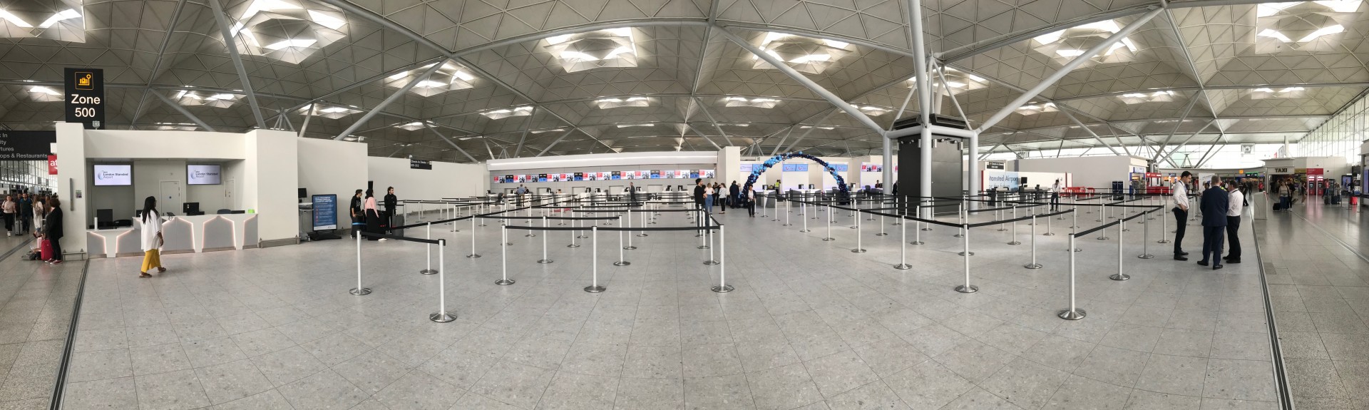 Panoramic view of the new check-in