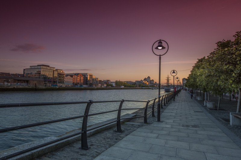 Dublin at dusk. Credit - Pixabay
