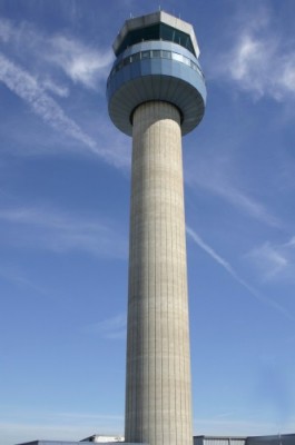 East Midlands Airport's control tower