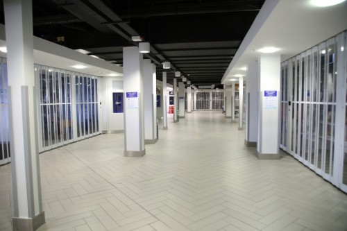 Shops closed in an empty terminal