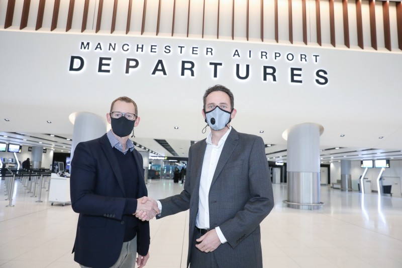 (Left) Jeff Ovens, Managing Director, Fulcrum BioEnergy UK, (Right) Neil Robinson, CSR and Airspace Change Director, MAG