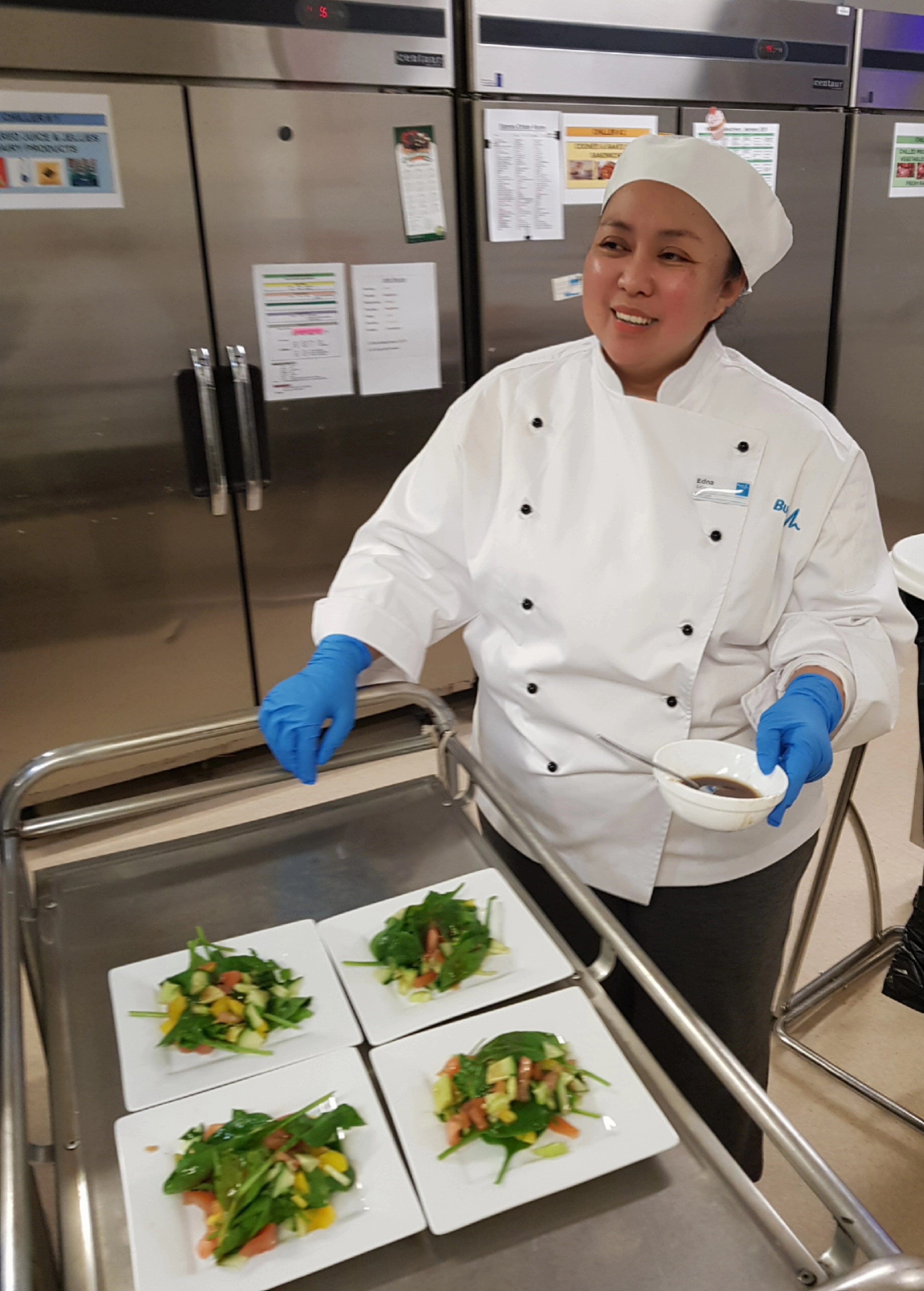A care home cook who is leading and learning
