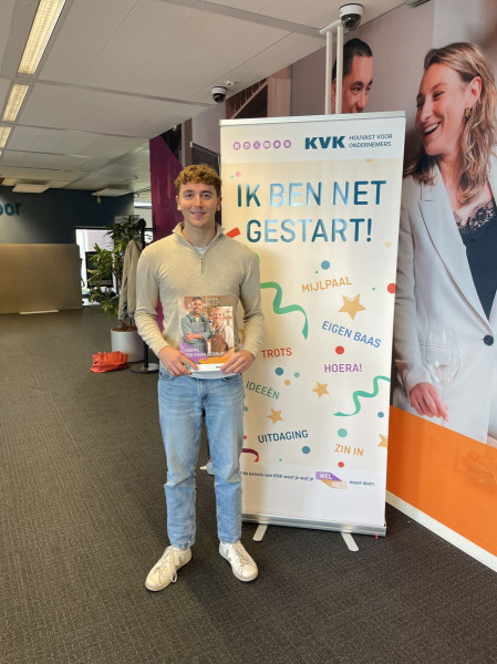 Wouter nadat hij FreshPaws inschreef bij de KvK