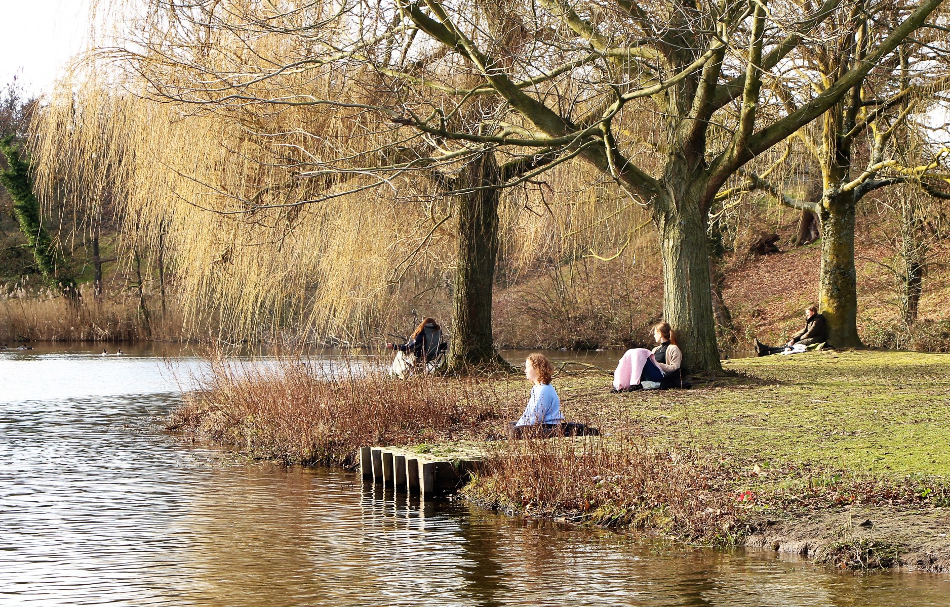 Studenten Pedagogiek in het park in Den Bosch.