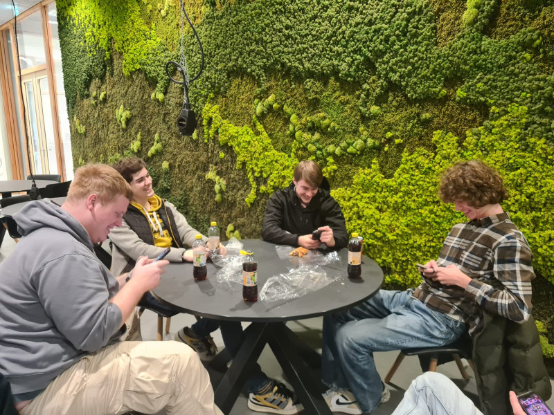 Het groepje ICT-studenten