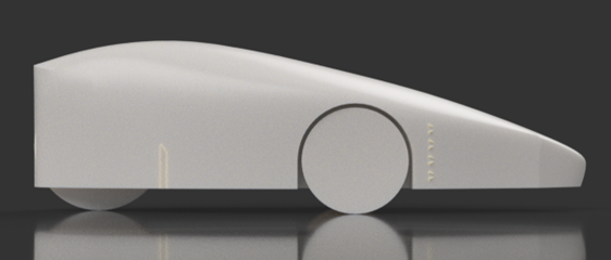 Het ontwerp van team Eco Flow Racing heeft een aerodynamische kap. 