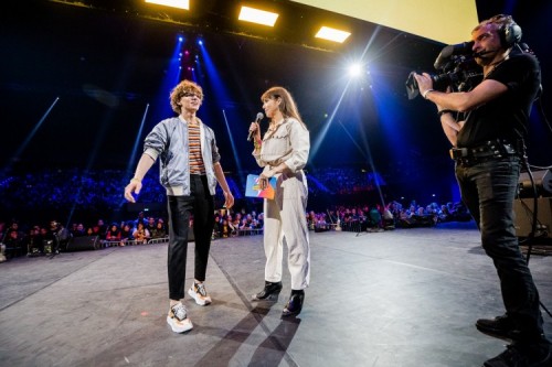 Teun op het podium in Ahoy. Foto: Ben Houdijk