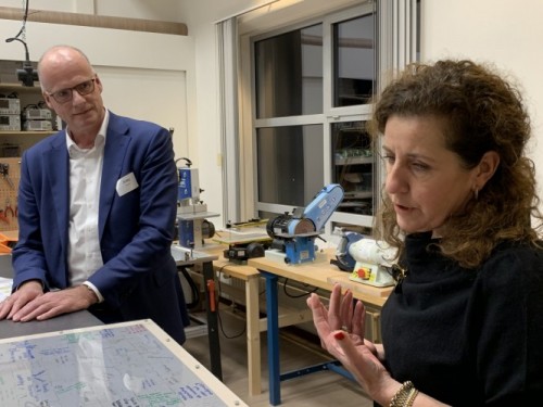 De minister met Fontys-bestuursvoorzitter Joep Houterman.