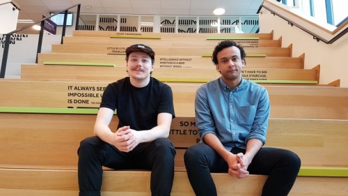 Luca Hendriks (links) en Jeroen Shawgi