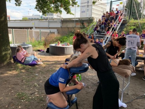 Zelfs een massage was mogelijk