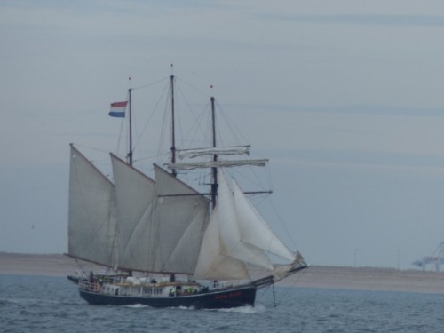 Een van de schepen in de race.