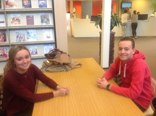 Romy Kolsters (l) en Daan Broers.