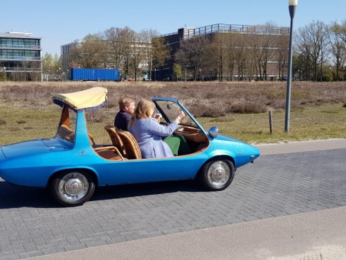 De koning en de kroonprinses in het Dafje. 