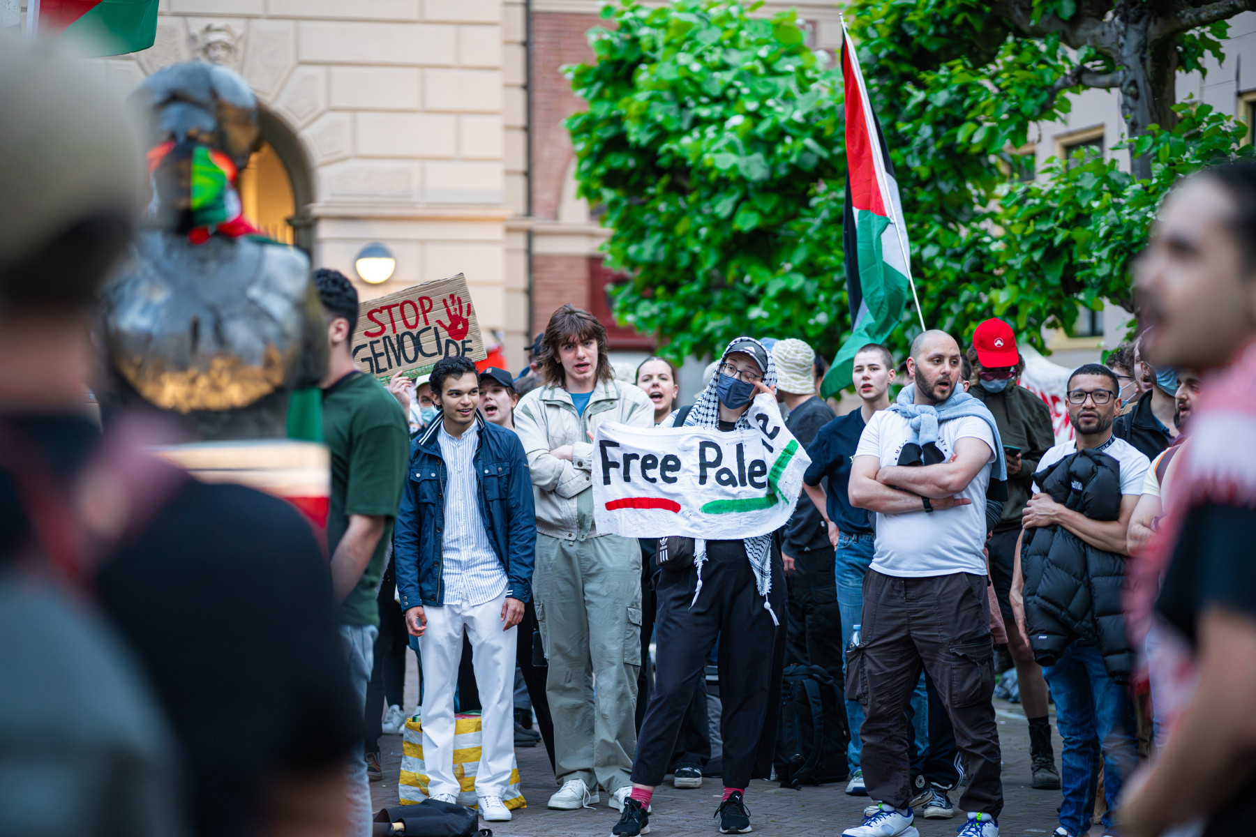 Pro-Palestijnse betoging in Groningen mei vorig jaar