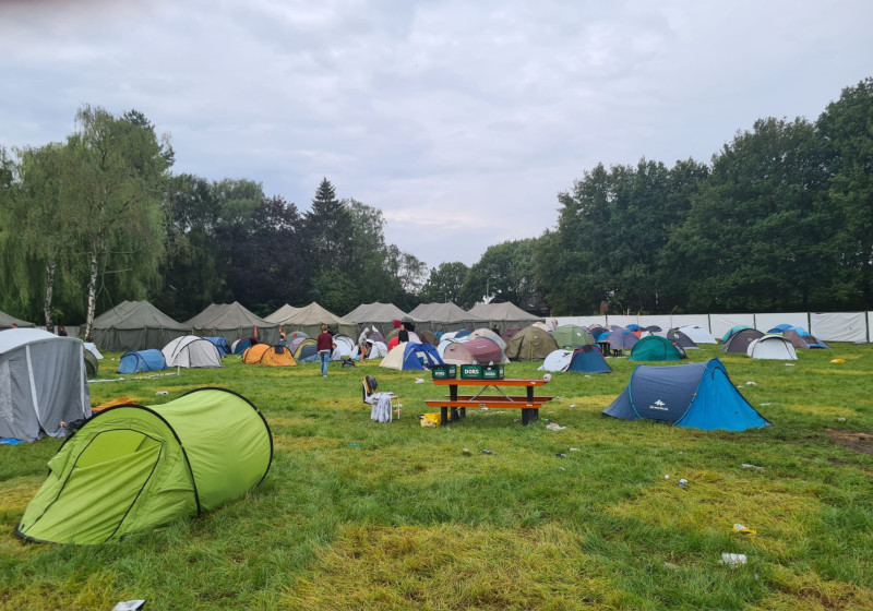 Op de camping in Tilburg is het inmiddels rustig