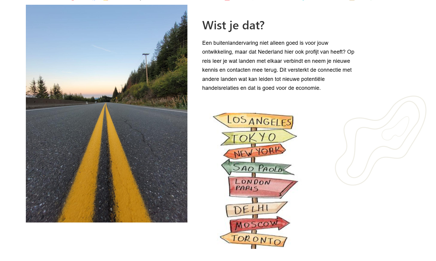 Een van de pagina's op de website van Marie-Julie