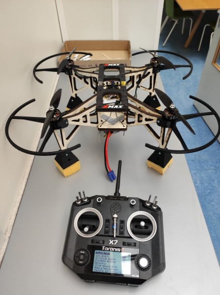 De houten drone van Bram en zijn teamgenoten.