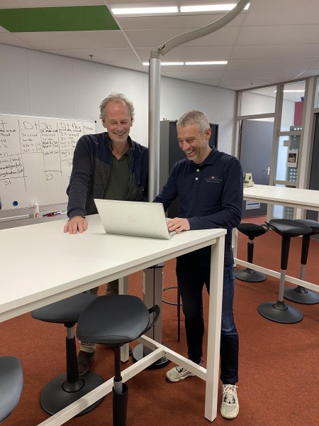 Docenten Frans Krombach en Patrick Goblet