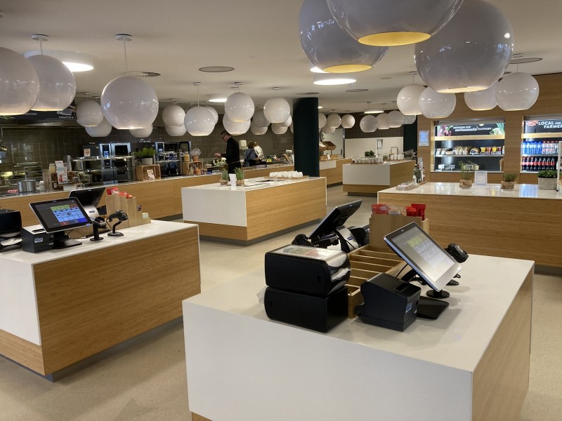 Het restaurant in het DLL-gebouw