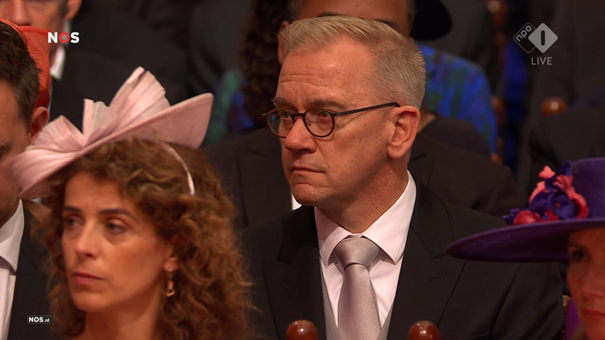 Onderwijsminister Eppo Bruins als toehoorder tijdens de troonrede