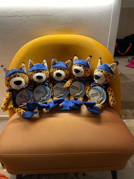 De mascottes inlcusief medailles