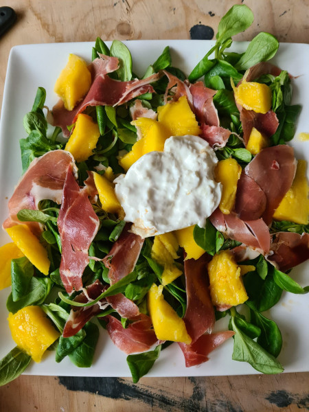 Zomerse salade met burrata