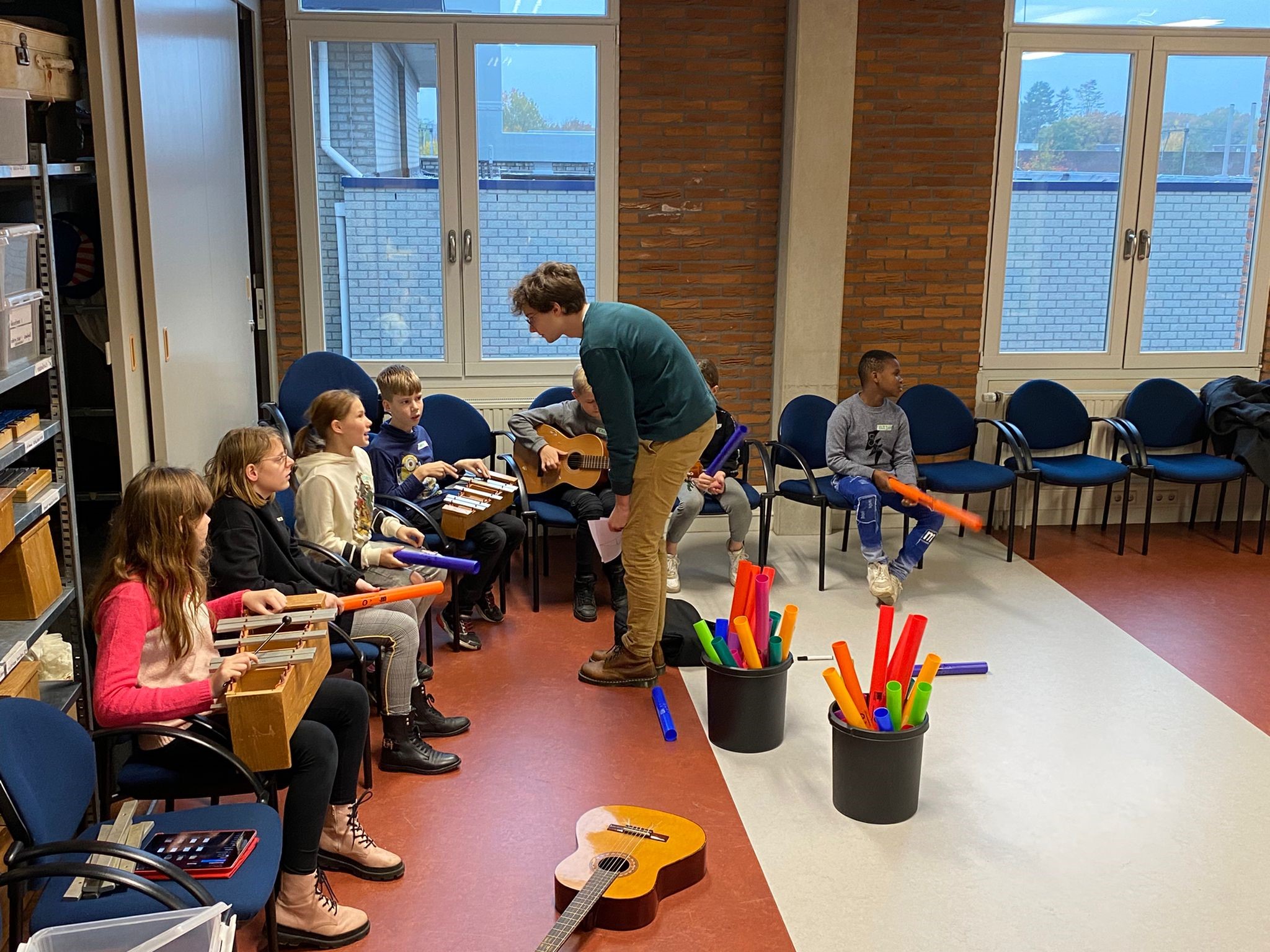Muziek in de klas.