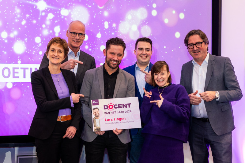 Lars Hagen wint Docent van het Jaar-verkiezing, foto: Charlotte Grips
