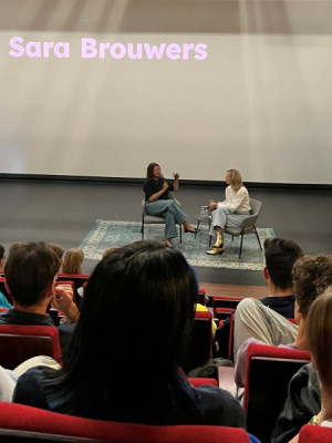Sara Brouwers tijdens Q&A