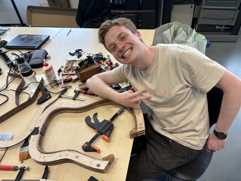 Daan aan het werk