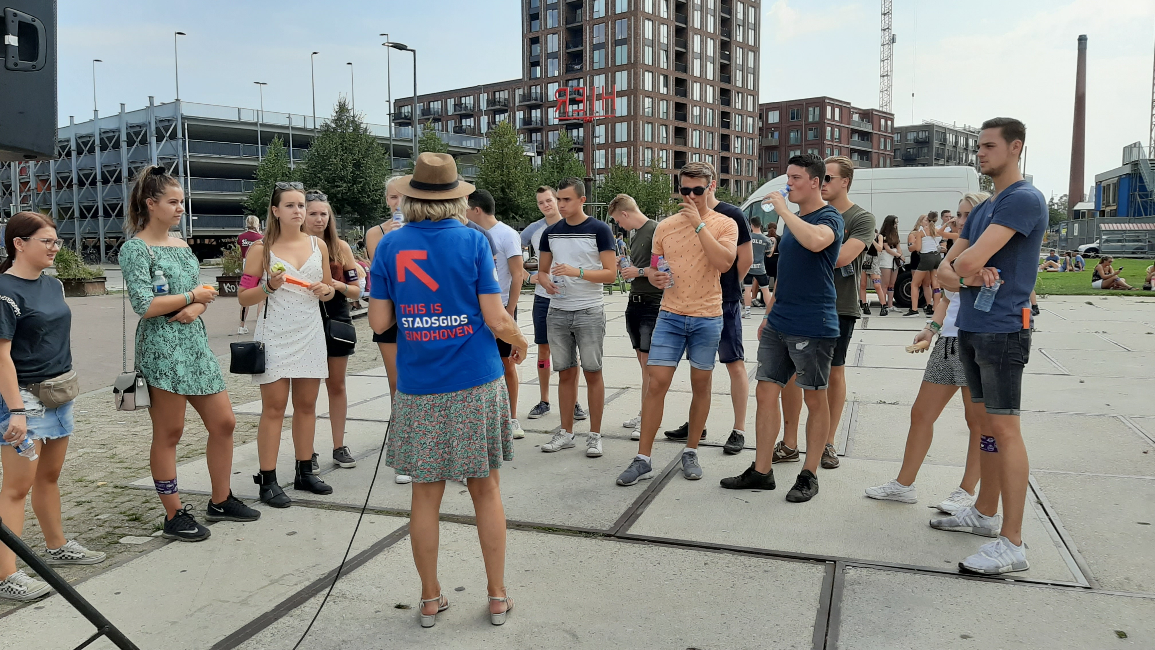 Studenten op Ketelplein in Eindhoven tijdens eerdere Stadsdag.