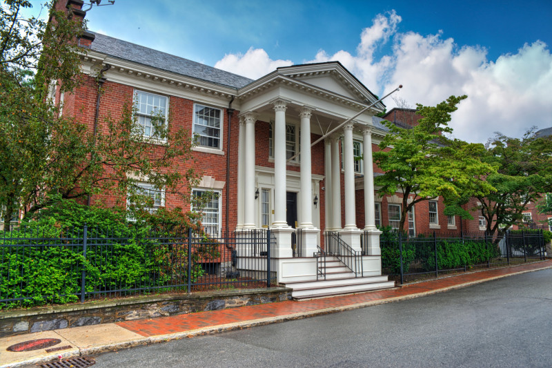Een van de gebouwen van Harvard University