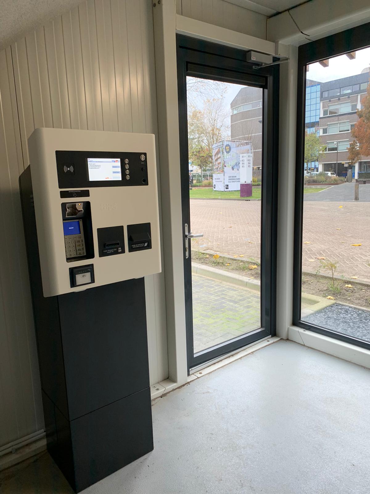 De parkeerautomaat op Rachelsmolen.