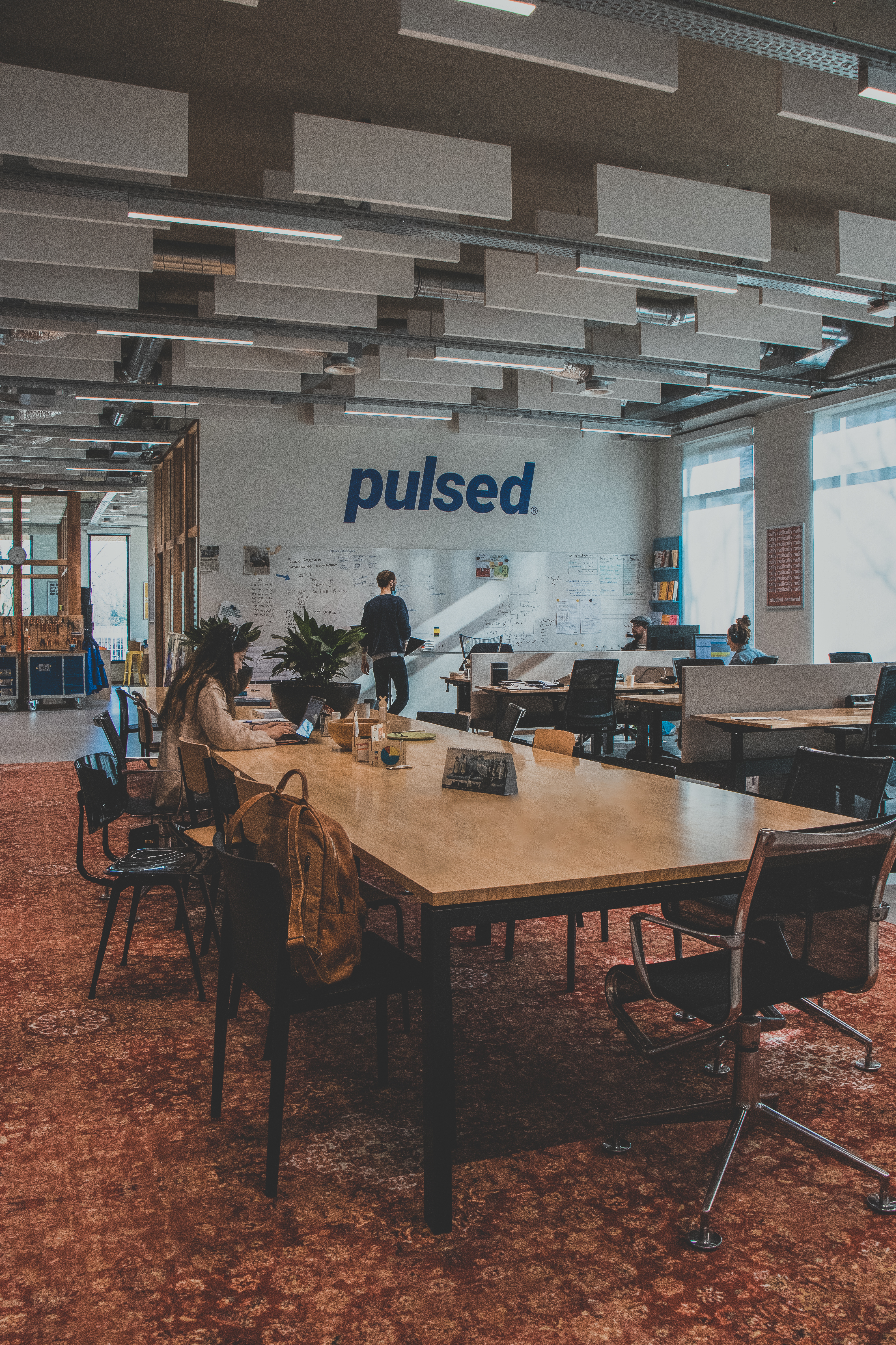 Werkruimte van Pulsed in gebouw R10 op campus Rachelsmolen.