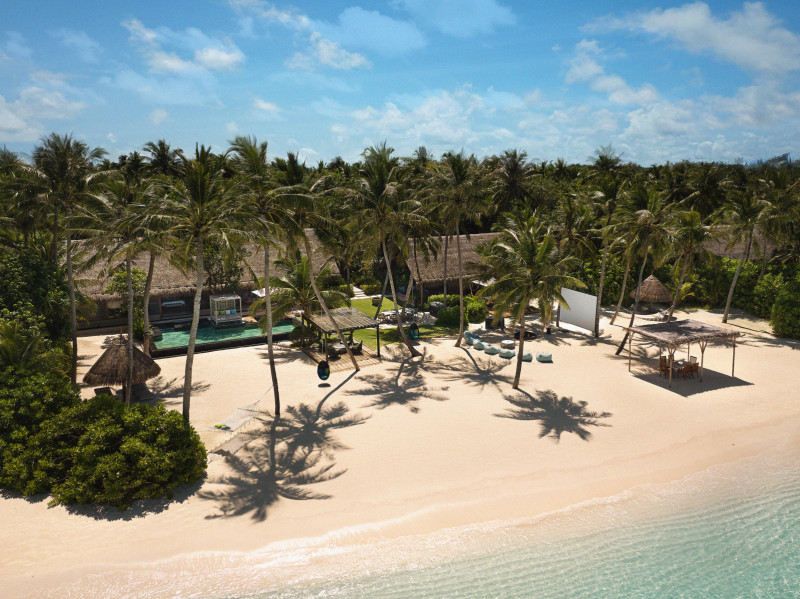 Аэроснимок Grand Residence на острове One&Only Reethi Rah, Мальдивы