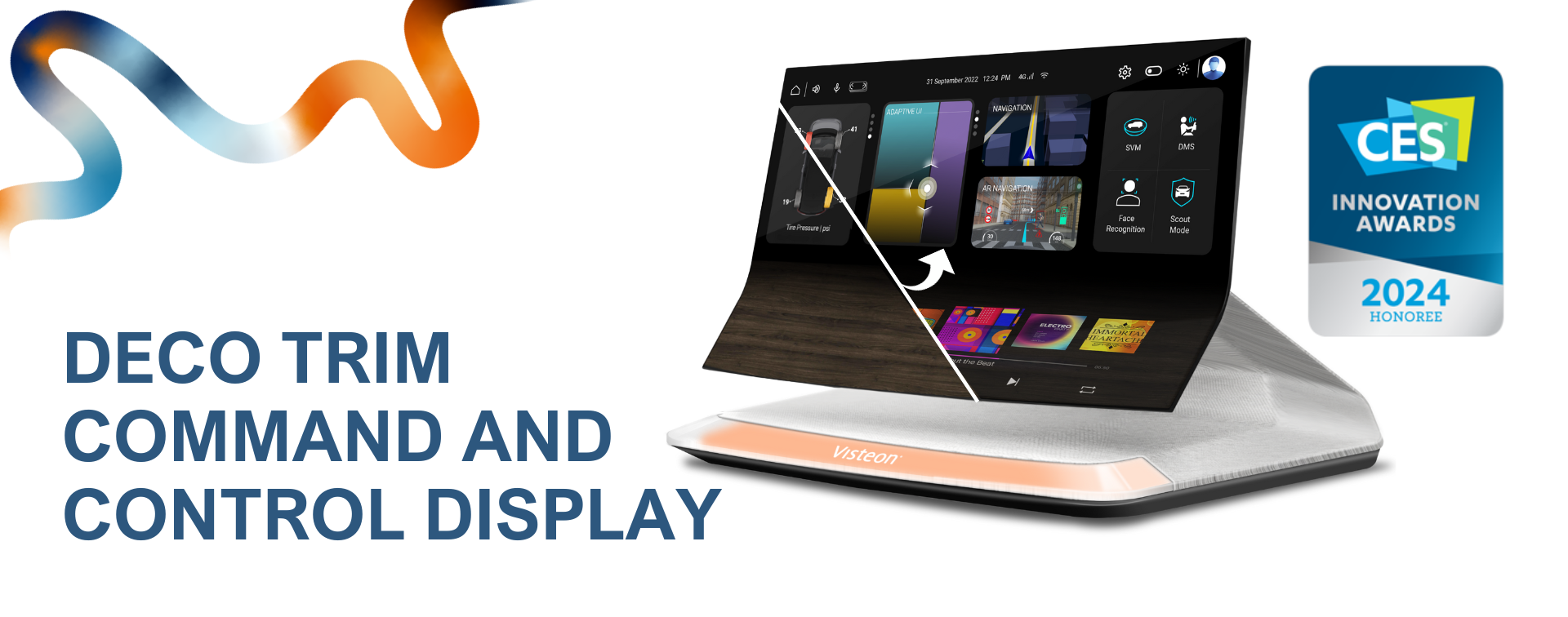 Visteon’s Deco Trim Command and Control Display Selected As CES 2024