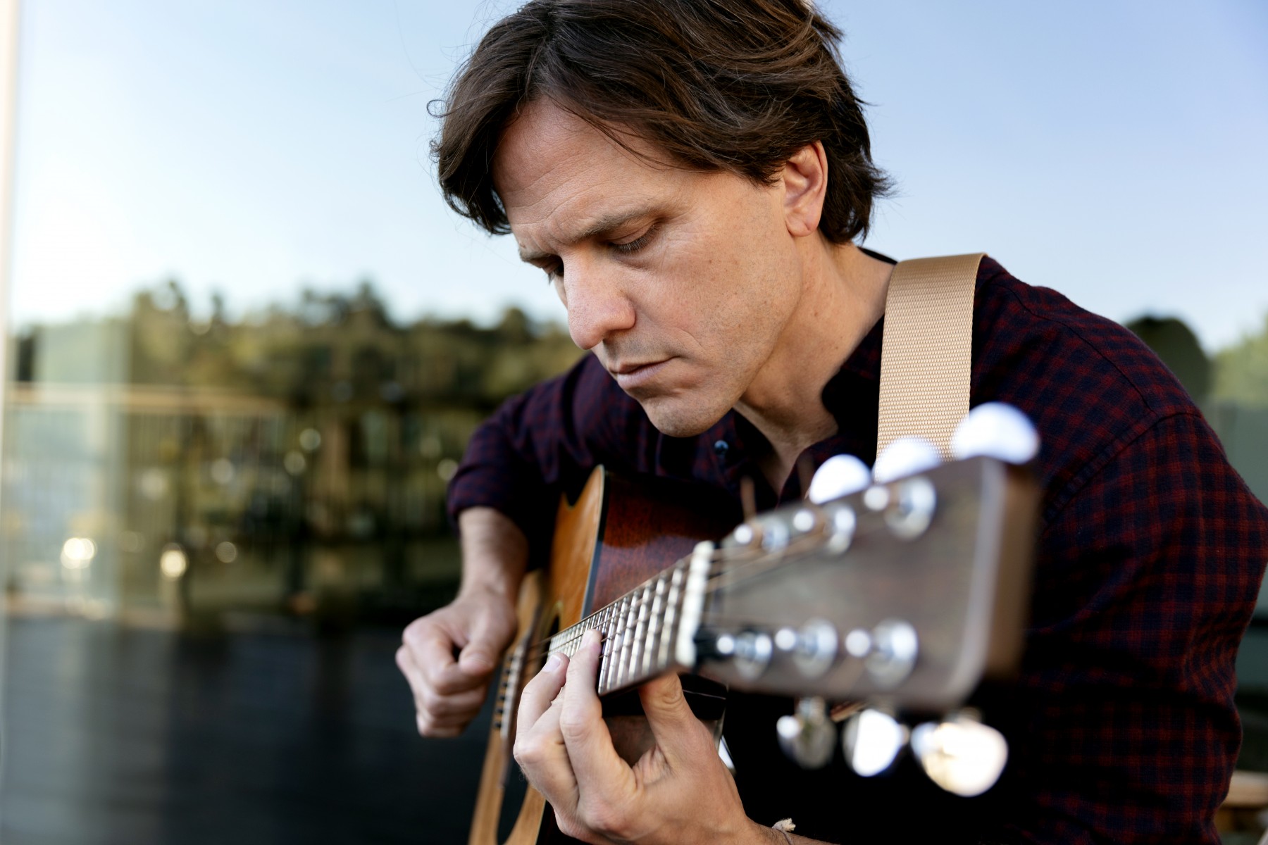 Grant relaxes after a shift.