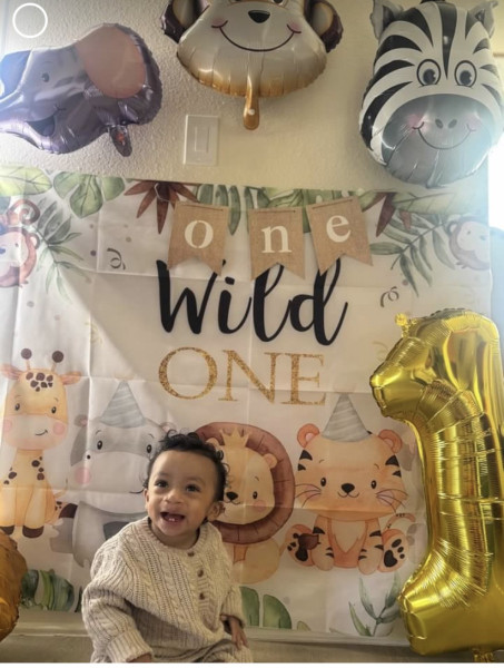 Luka celebrating his first birthday following his cleft lip surgery. Photo courtesy of Marisol Pineda.