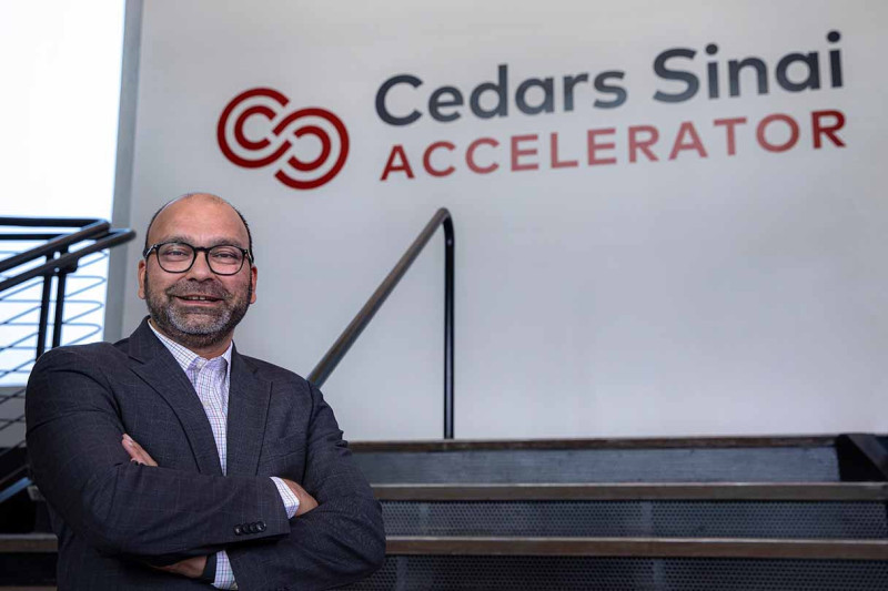 Nirdesh Gupta, PhD, is managing partner in the Cedars-Sinai Intellectual Property Company. Photo by Cedars-Sinai.