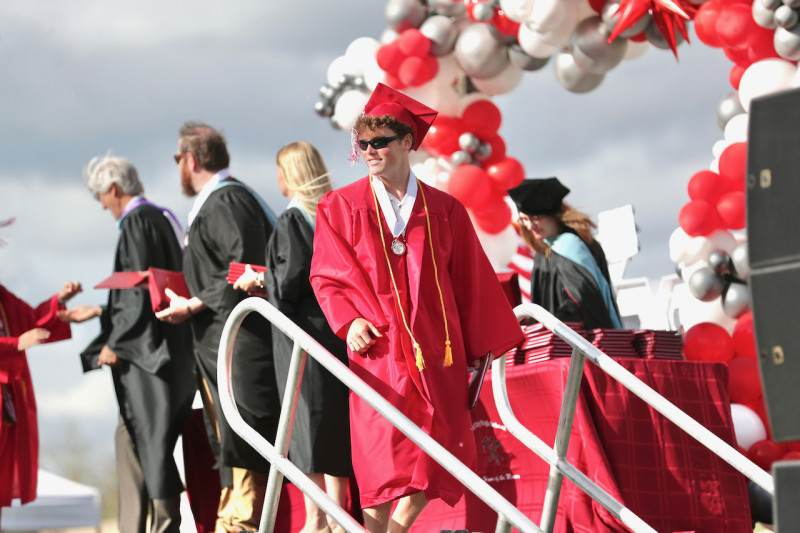 Riley Mulholland after receiving his high school diploma. Photo courtesy of Jennifer Mulholland.