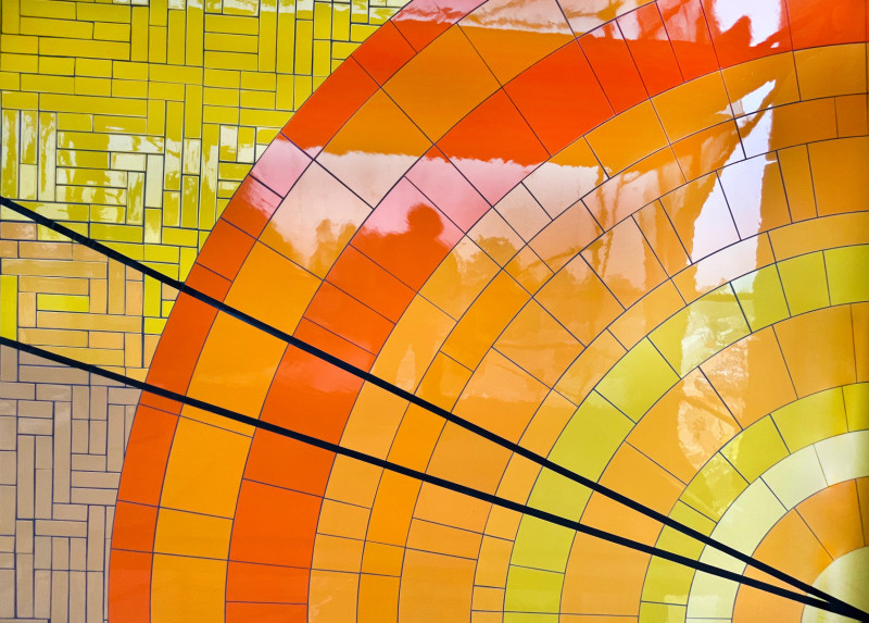 Mural sunburst detail. Photo courtesy of Jay Yan.