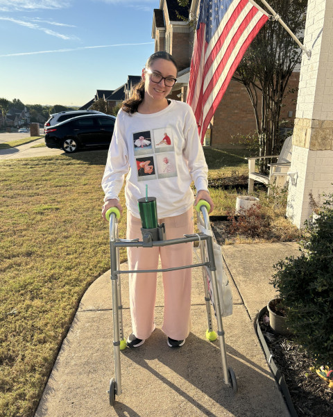 Buchholz during recovery. Photo courtesy of Katie Buchholz.