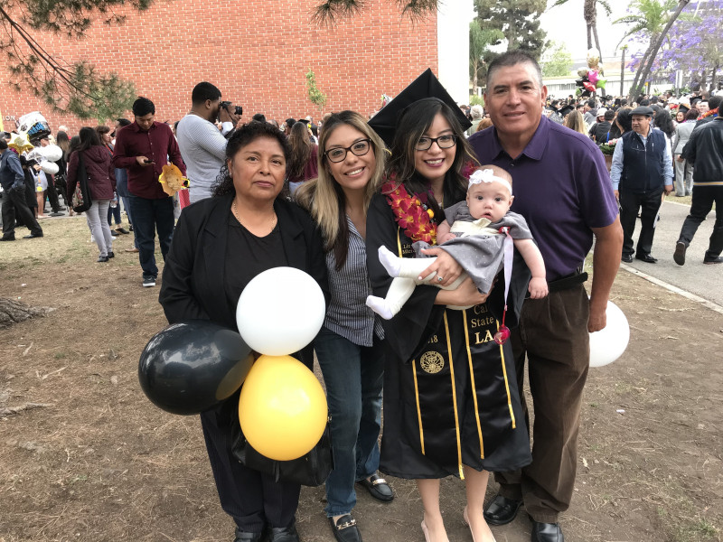 Lizbeth with her family when she graduated from Cal State Los Angeles