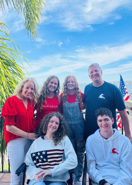 The Vehling family. Front row: Emilie, Brodie. Back row: Mollie, Lillie, Maggie Mae, Derek. Photo courtesy of the Vehling family.