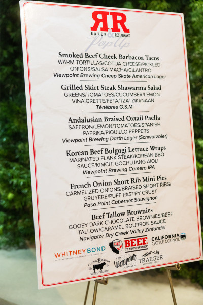 Ranch & Restaurant Pop-Up menu board