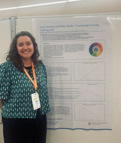 Katie Simpson presents at the congress.