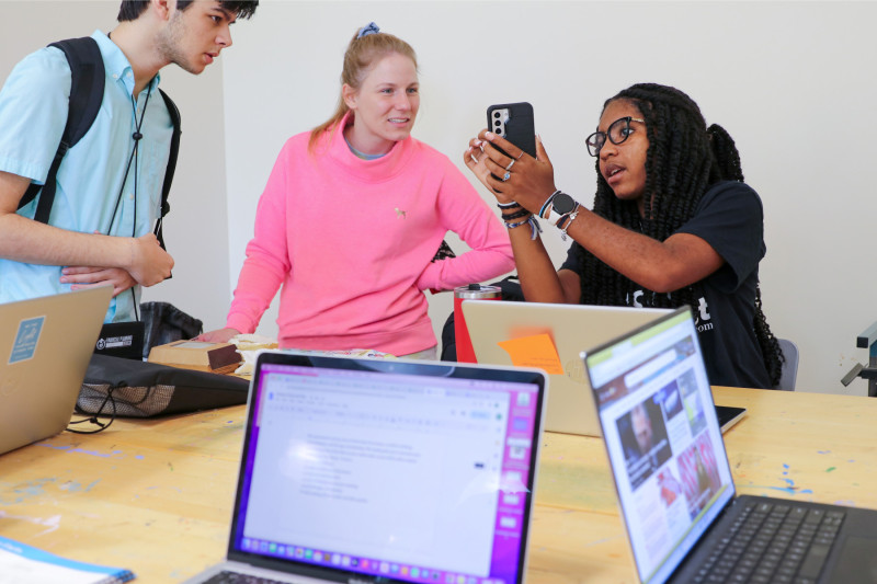 Students worked in teams to develop a concept for a personal finance app and a marketing plan to attract investors.