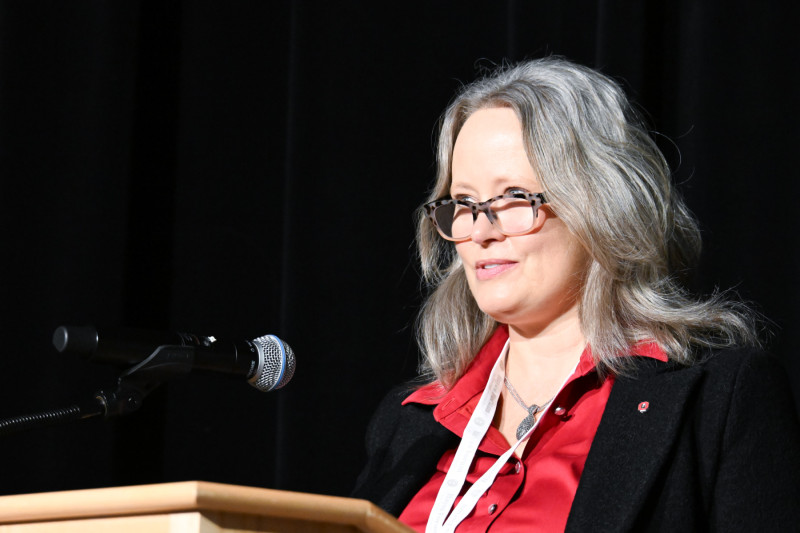 Mary Stromberger, Ohio State Graduate School dean and vice provost, greeted attendees.