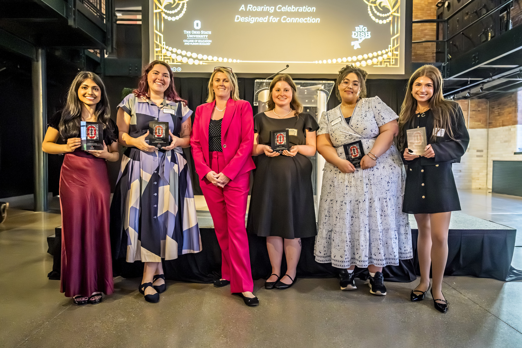 Big Dish Planning Committee members with Professor Anne Turpin (third from left).