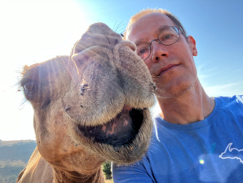 Mark Moritz (right) with friend.